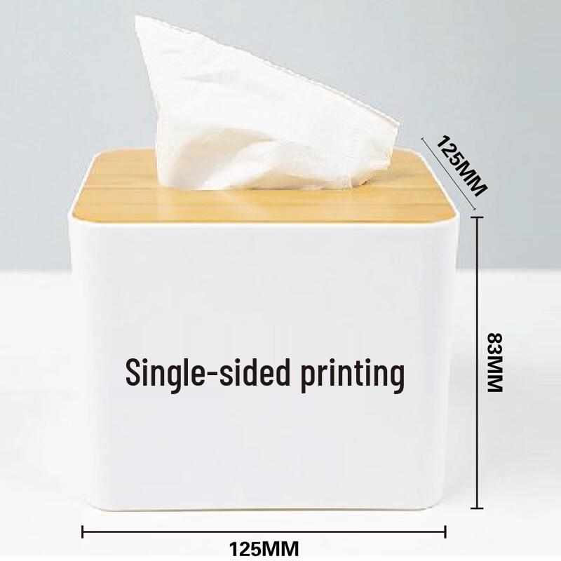 LIEI Customizable Wooden Lid Tabletop Tissue Box