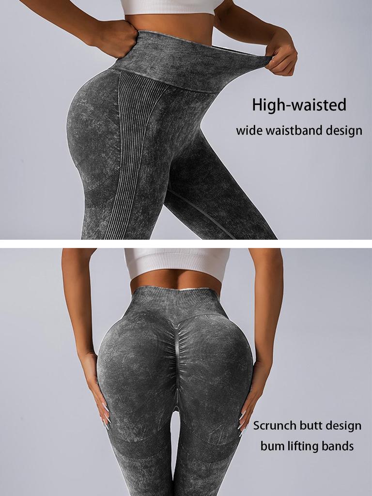 Pantaloni da Yoga a Vita Alta a Gamba Larga Sollevamento Glutei - Stile Europeo e Americano