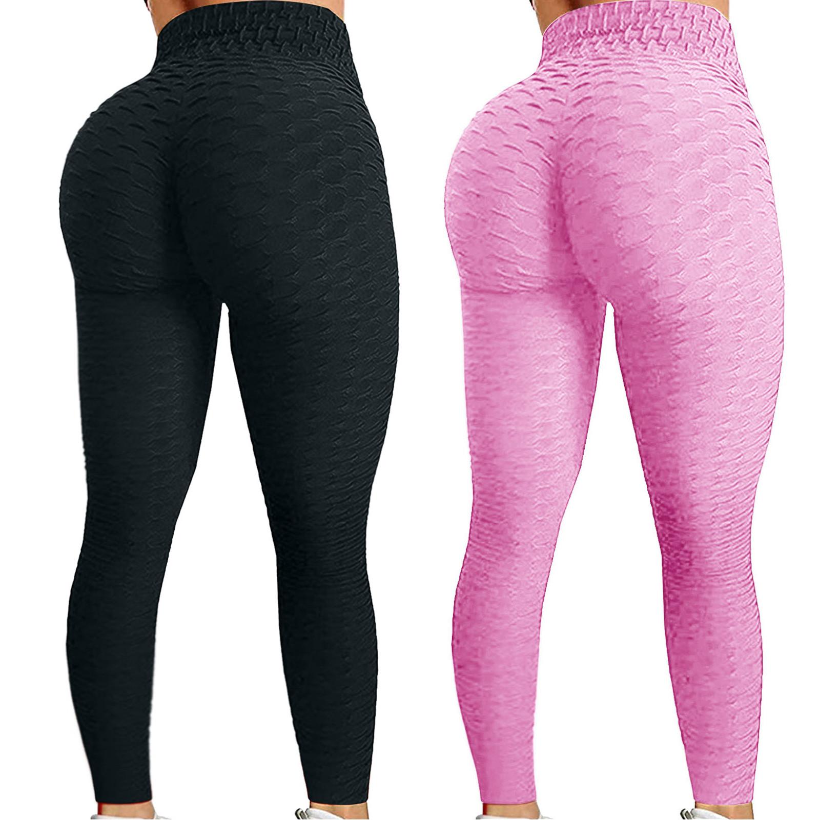 

Жіночі штани для йоги Bubble Hip Lifting Fitness Running High Waist M рожевий