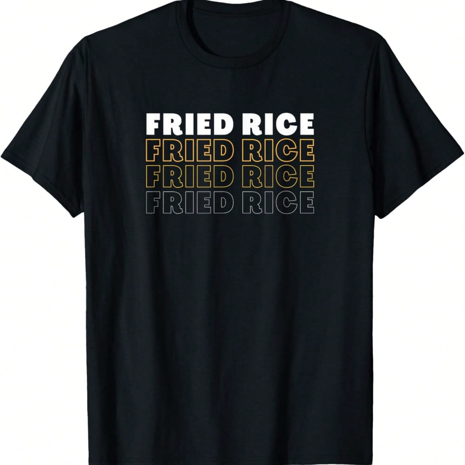 Fried Rice Text Modern Design Fun Food Snack T-Shirt S разноцветный