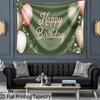 2D Olive Green Happy Birthday Backdrop for Rustic or Garden Themed Photoshoot