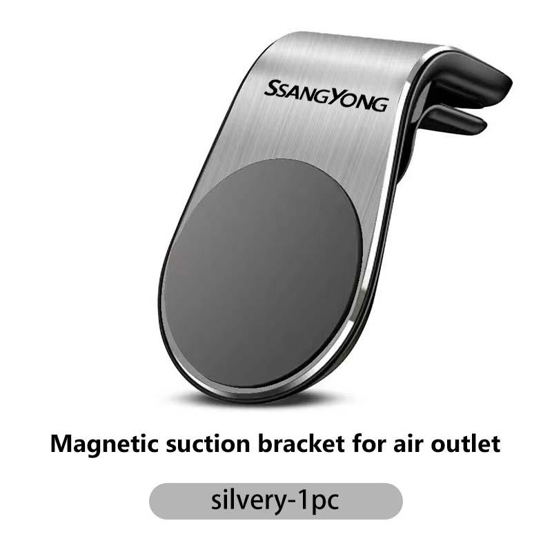 

For SsangYong Car Magnetic L-Type Phone Holder Car Smart Phone Stand Clip Kyron Actyon Sport Tivoli Torres Korando C300 Musso