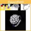 Captivating 5 Carat Moissanite Inspired Ring With Elegant Platinum Plating For Women's Fashion
