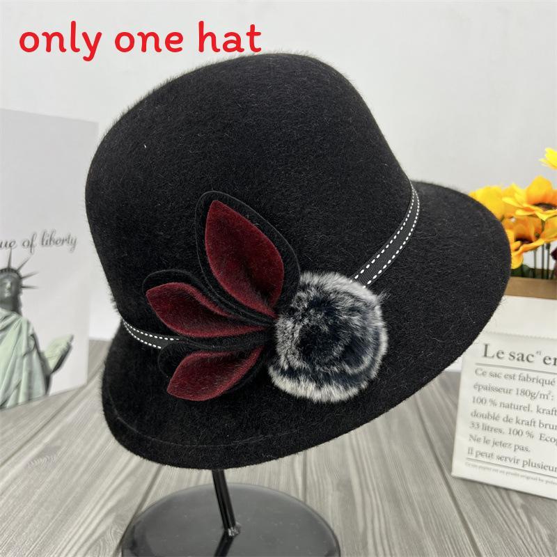 Womens Autumn Winter Wool Fedora Hat With Adjustable Fit For Casual Wear