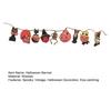 Vintage Halloween Wood Banner Spooky Pumpkin Skull Owl Witch Black Cat Hanging Bunting Garland for Farmhouse Horror Party Wall Decor