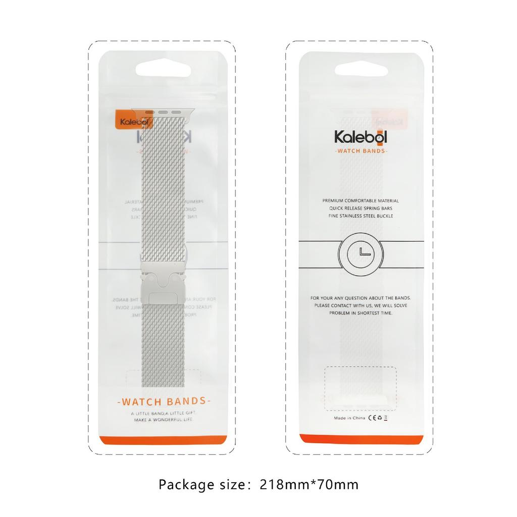 KALEBOL Watch Strap for Apple Watch Series 11 10 42mm/9 8 7 41mm/SE3 SE2 SE 6 5 4 40mm/3 2 1 38mm Parachute Buckle Milanese Stainless Steel Band
