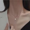 Korean Style Diamond Zirconia Clavicle Necklace for Women - Retro Fashion, Simple & Trendy Ornaments