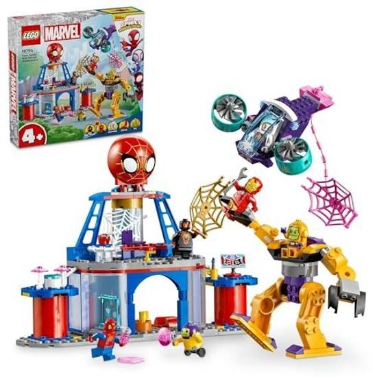 LEGO Marvel Spidey His Amazing Friends Team Web Spinner Secret Hideout Toy Educational Gift Blocks Boys Girls Children 4 Years Old 5 6 Role Play 10794