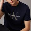 Calvin Klein Comfortable Daily Letter Print Round Neck Short Sleeve T-Shirt Men Tops Deep-Sapphire 00040EM286-CEF