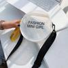 PVC Transparent Shoulder Bag Mini Round Toilet Bag Simple Vacation Beach Bag  Girls
