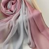 Summer Women Gradient Chiffon Hijab Scarf Long Shawl Muffler High Quality Fashion Muslim Headband Neckerchief 180*70Cm