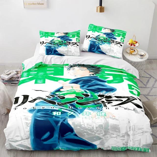 Anime Bedding Sets Tokyo Revengers USEuropeUK Size Quilt Bed Cover Pillow Case 2-3 Pieces Sets Adult Children Duvet Cover