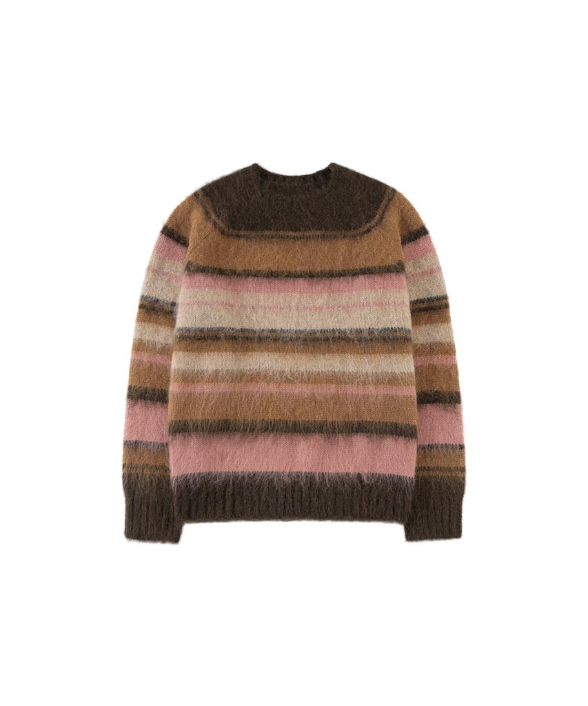 Banwonateullie Kn4276 Gradient Stripe Knit_Brown