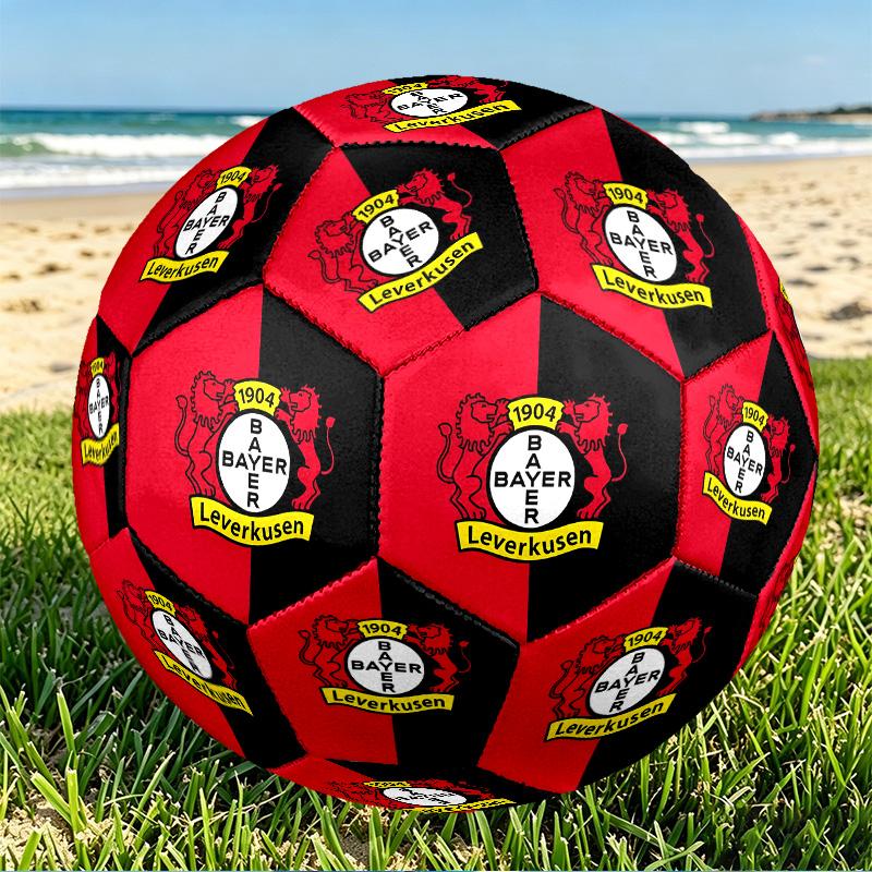 Bayer 04 Leverkusen Print Size 5 Soccer Ball, PU Wear Resistant Football for Match Training and Daily Practice, Birthday Gift for Soccer Fans