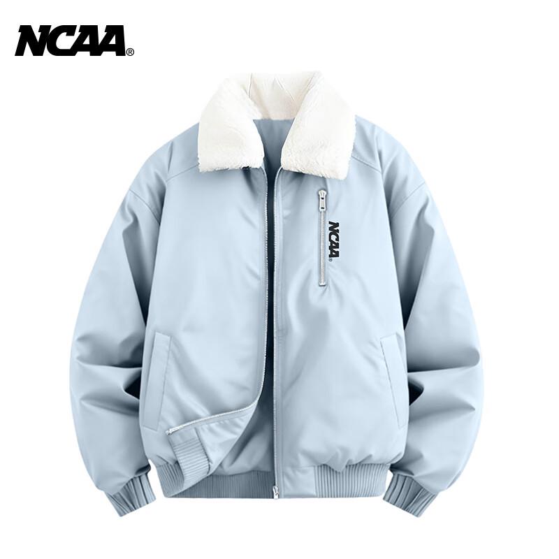 

NCAA Unisex Letter Print Polo Collar Padded Jacket 2XL
