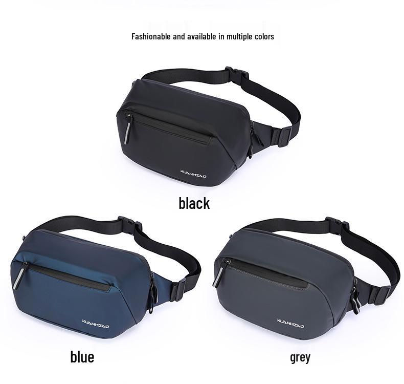 2025 Spring Men's Trendy Shoulder Bag: Fashionable, Functional, Waterproof Nylon Crossbody