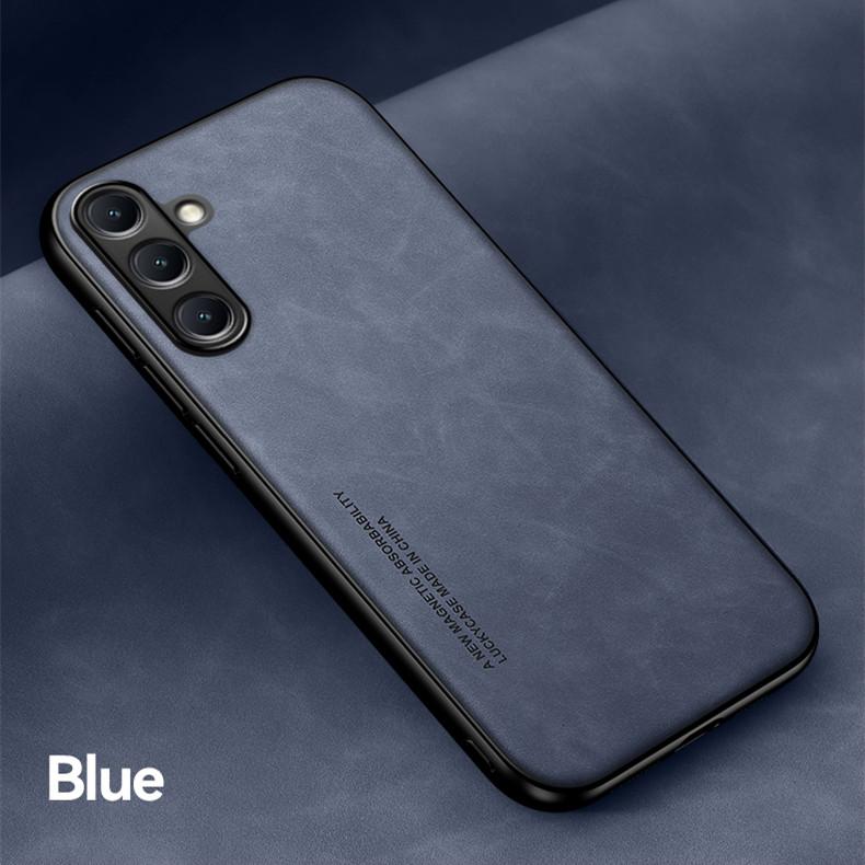 Shockproof Case for Samsung Galaxy M15 M35 M55 5G Protective Cover Built-in Magnetic Suction Car Holder Coque Funda Capa