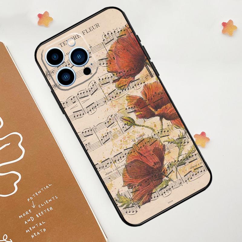 

Чехол для нот для iPhone 15 16 14 13 12 11 Pro Max Plus X XR XS 12 13 Mini Чехол Аксессуары iPhone 15