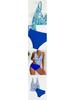 Huludao 2024 Deep V Floral Strappy Two-Piece Swimsuit for Women