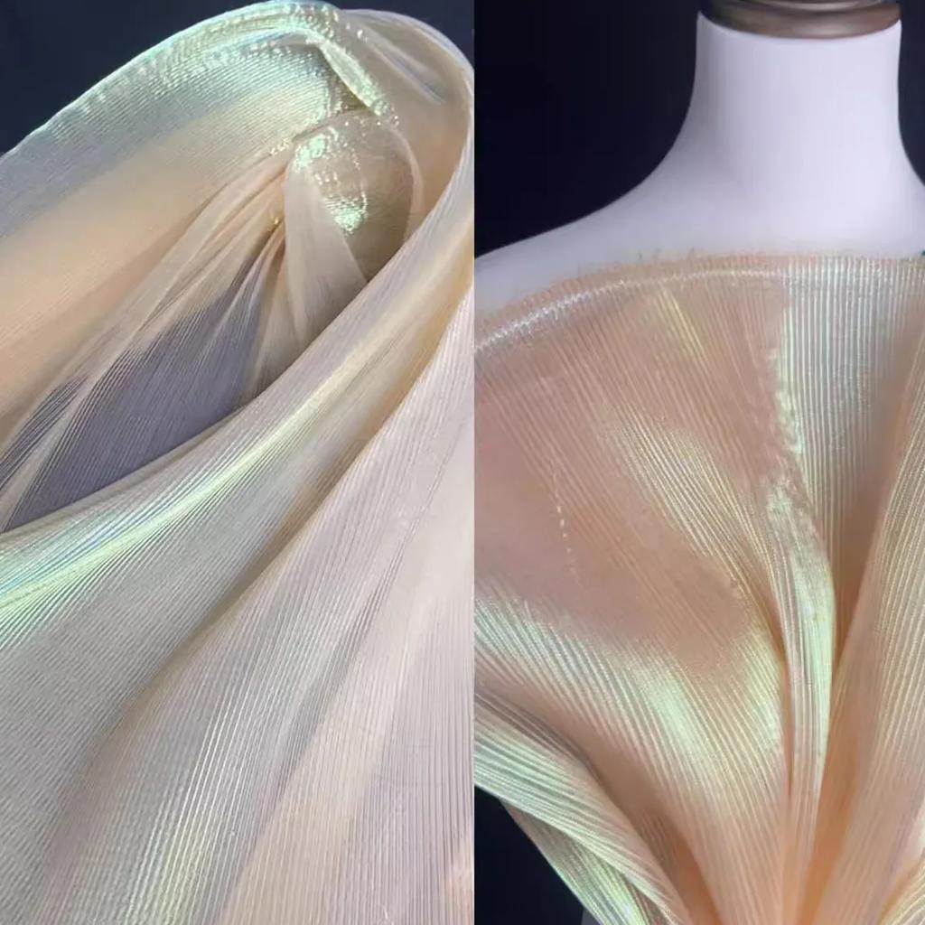 100x150cm Organza Faltenstoff Florales Design Gerader Hintergrund Brautkleid Designerstoff Bekleidung Nähstoffe