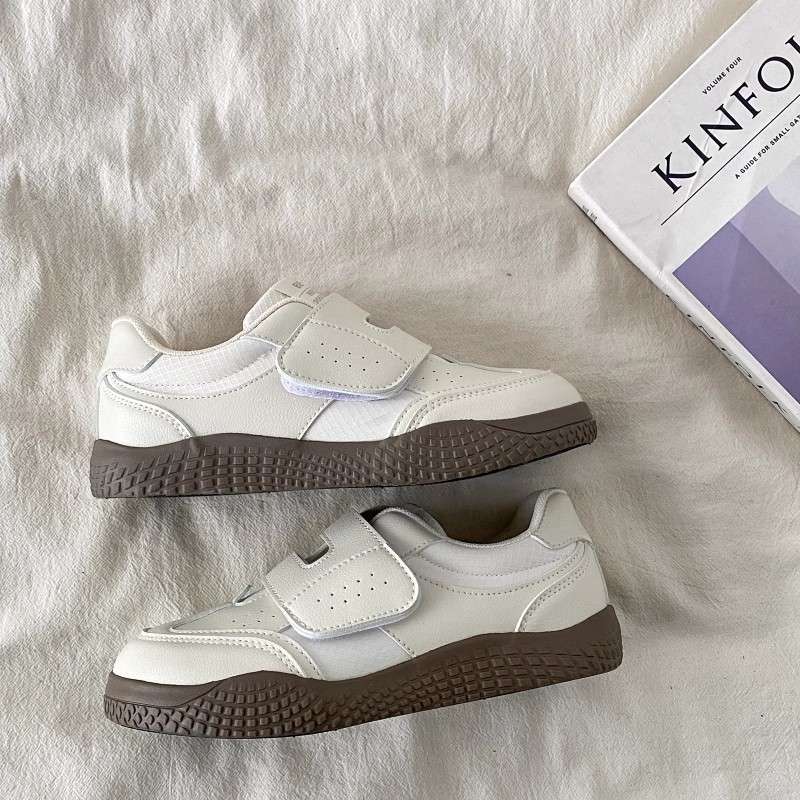 Uncle Xi niche Velcro German training little white shoes women's versatile chic soft sole ugly cute board shoes casual sports Forrest Gump shoes