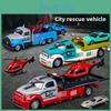Dětské slitinové záchranné hasičské auto hračka s setrvačníkovým pohonem pro interaktivní hru a posilování vztahu mezi rodičem a dítětem
