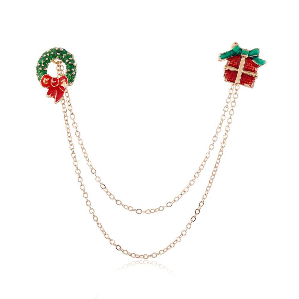 Gift Brooches Snowman Santa Claus Christmas Jewelry Christmas Brooch Xmas Pins Enamel Badges