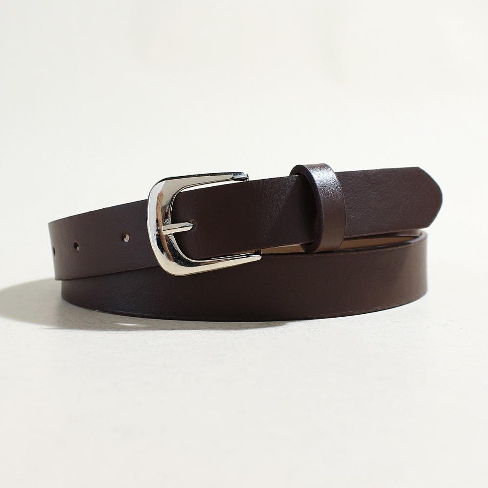 

Весенне-летний женский ремень для делового стиля, простой ремень премиум-класса, мужской и женский ремень с пряжкой-пином для костюма 102cm long