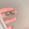 Elegant Vintage Diamond Stud Earrings for Women - Luxurious French Style, Versatile and Sophisticated Accessory