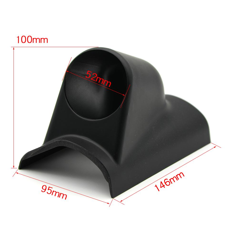 Dragon Gauge Black 2" 52mm Universal A-Pillar Single Hole Dash Gauge Meter Pod Mount Holder Left/Right Hand Drive