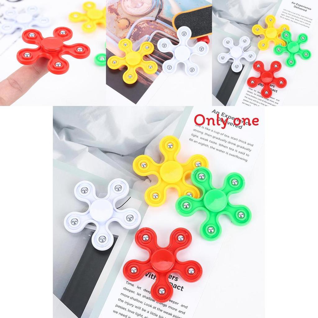Plastic Fivestar Finger Spinner Gyroscope With Spiral Bearings For Stress Relief And Focus