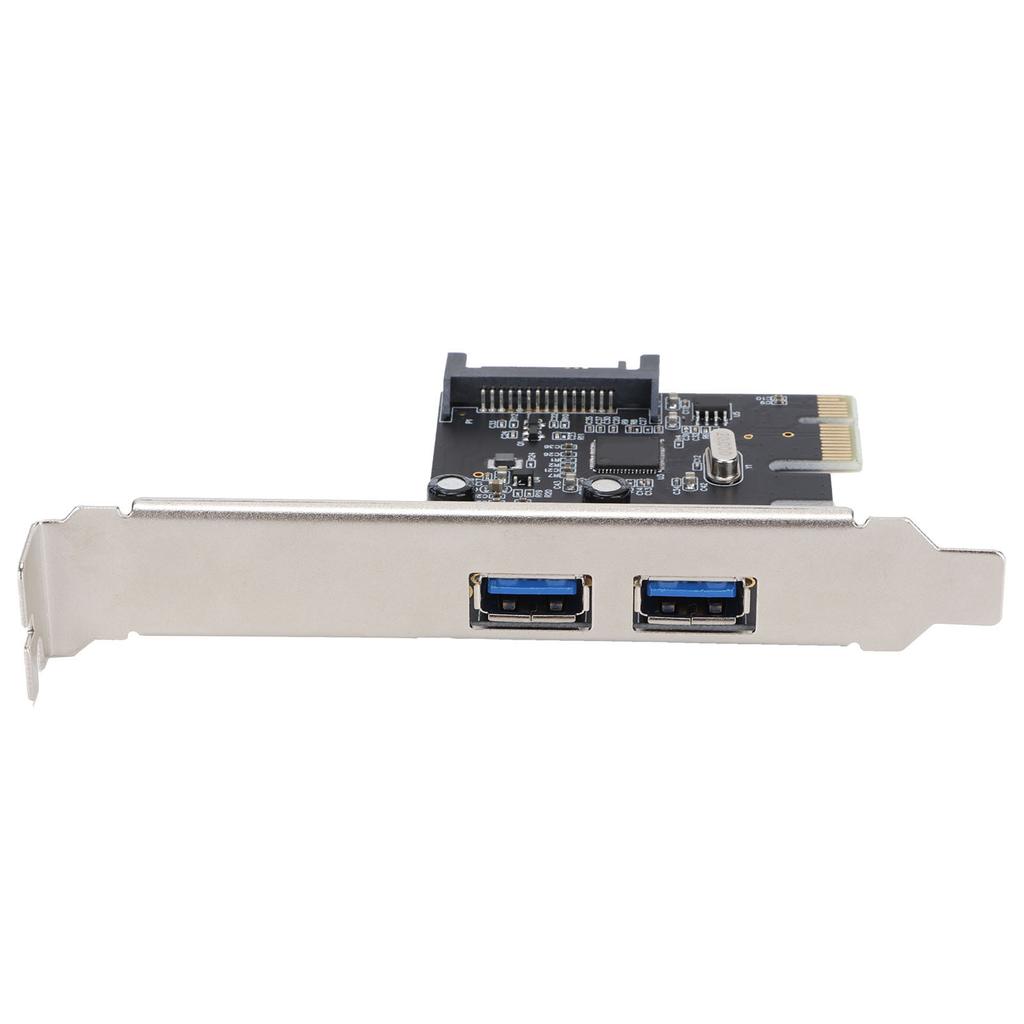 Placa de Expansão PCIE USB3.0 5Gbps Transmissão de Alta Velocidade Adaptador de Slot para Computador Desktop de Duas Portas