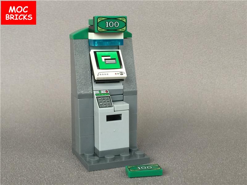 Set  MOC Bricks Coffee Cupboard Microscope Toilet Air Conditioner Desk Educational Building Blocks Toys Kids Gifts