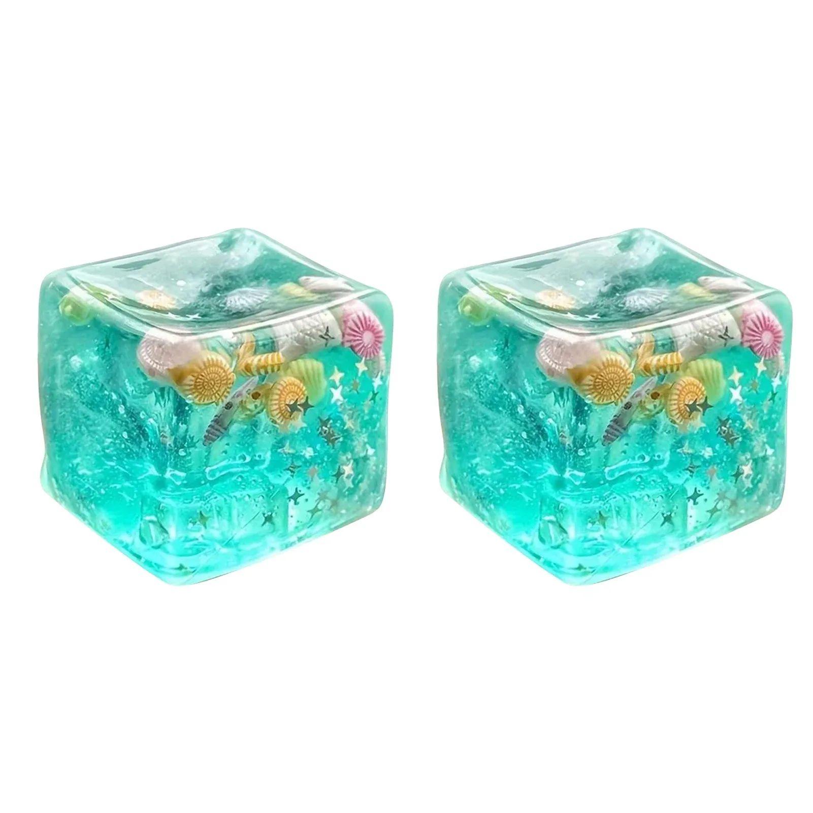 Oceaan Thema IJsklontje Maltose Squishy Langzaam Rijzend Stressbal Draagbaar Sensorisch Angstverlichting Fidget Speelgoed Creatief Cadeau