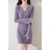 Women's Cashmere Dress Qinghe Cashmere 30% Cashmere 70% Wool Autumn and Winter Cashmere Skirt Soft and Warm