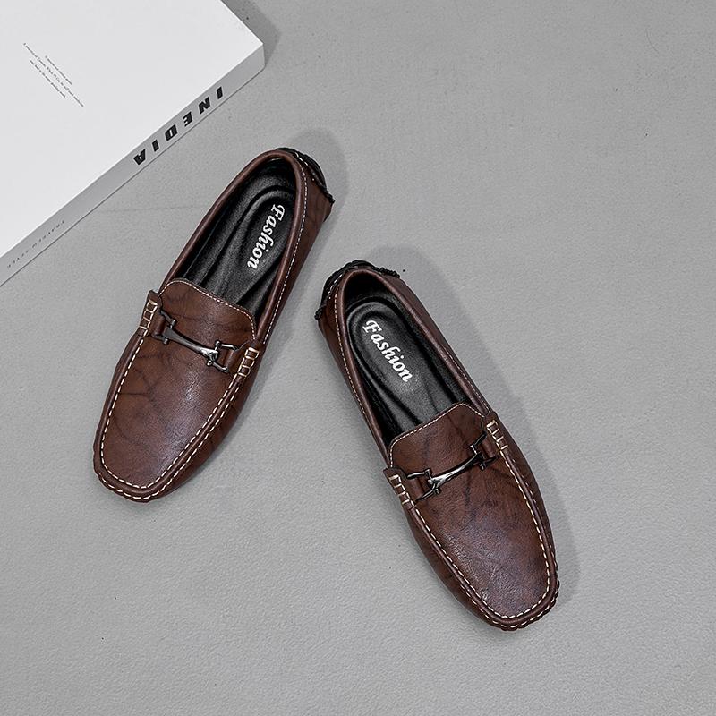 Scarpe Casual da Uomo Slip on in Pelle Mocassini Leggeri Scarpe Comode da Guida
