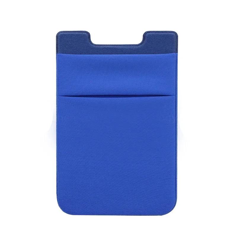 1pcs Thin Women Men Cell Phone ID Credit Card Holder Silicone Case Pouch Back Sticker Slim Wallet Case Card Holder