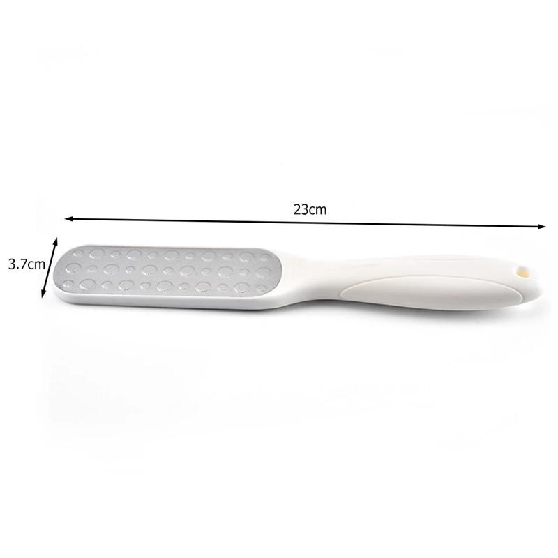 Double-Sided Pedicure Device with Exfoliating Grit Noodles and Fine Sand Surface