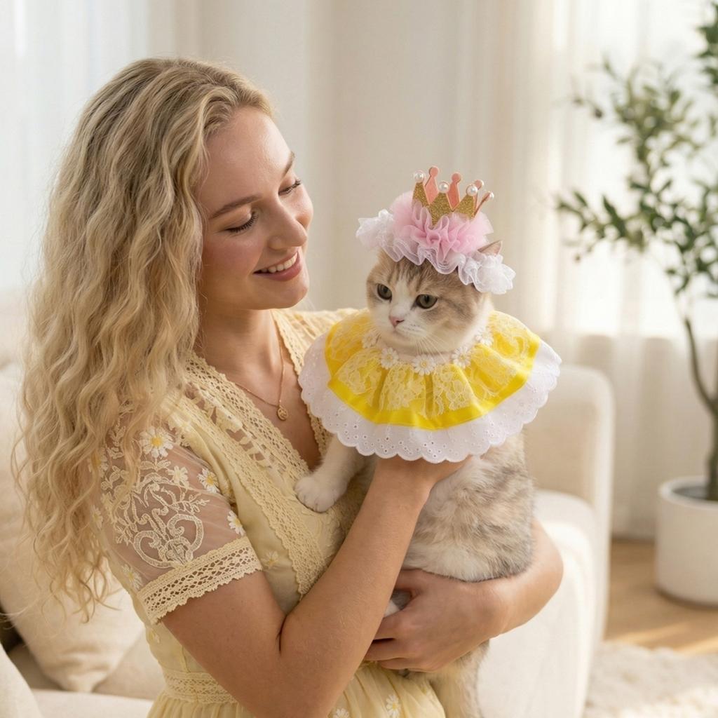 Scarf, Dog Bib, Crown, Cute Holiday Party Decoration, Pet Supplies