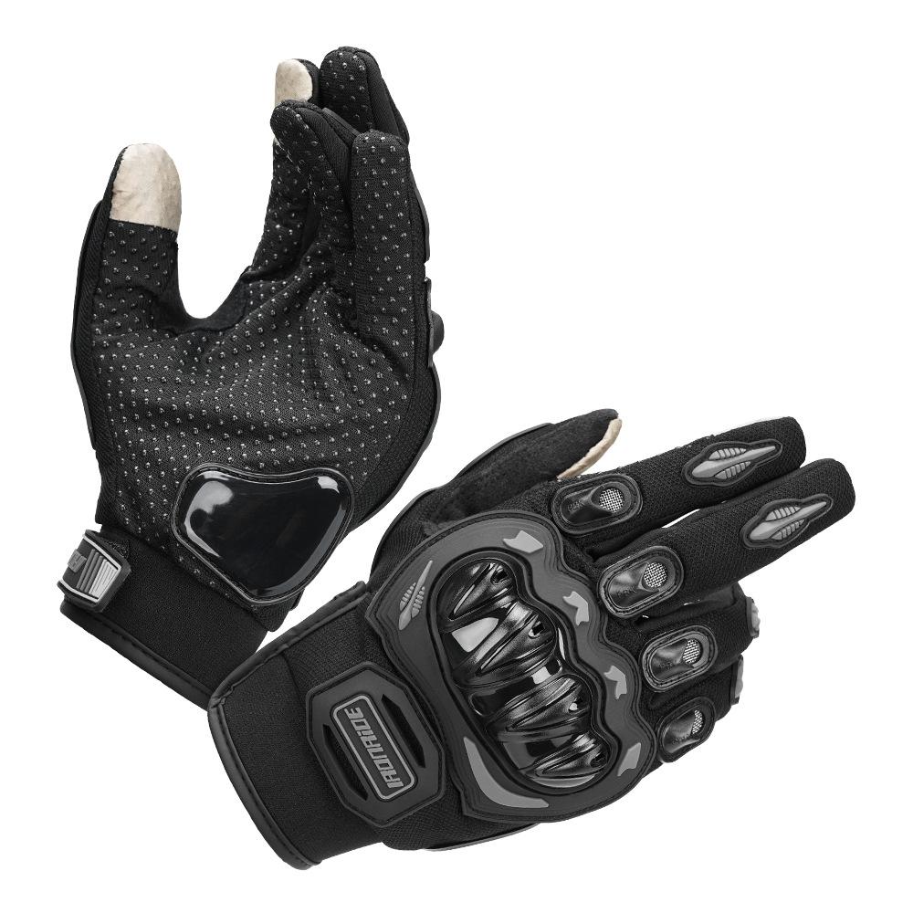 Herren Ganzfinger Motorrad-Rennsport-Handschuhe - Schützend, Verschleißfest, Atmungsaktiv, Sturzsicher, Outdoor-Fahrhandschuhe