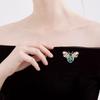 Blucome Big Crystal Bee Brooch Golden Openwork Wings Women Party Clothing Accessories Insect Beetle Brooches