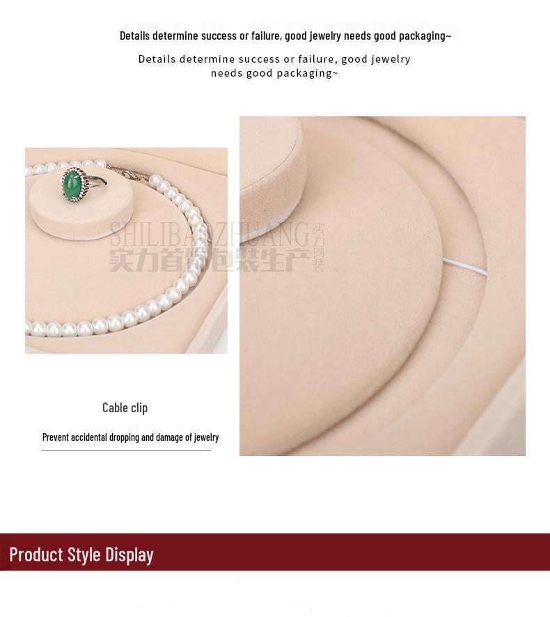 Velvet Pearl Necklace Jewelry Set Box - Mother's Day Gift Packaging and Storage Box