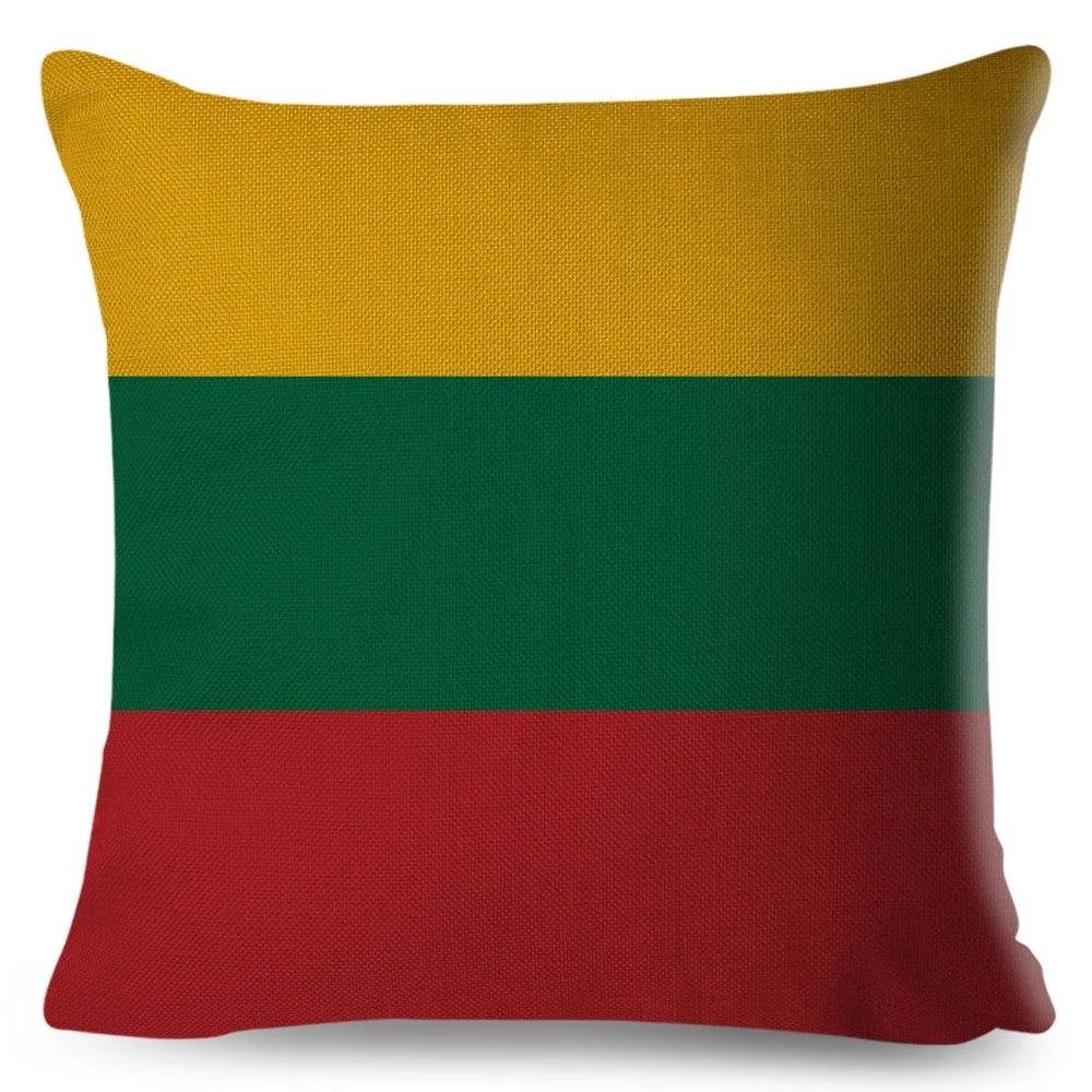 50 Style National Flag Cushion Cover for Sofa Home Children Room Decor Geometric Print Pillowcase Polyester Pillow Case 45x45cm