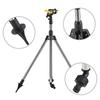 Automatic Watering Sprinkler with 24m Spray Range, 360° Rotation, Adjustable Height, Tripod, Misting, Stainless Steel, Irrigation System for Lawns