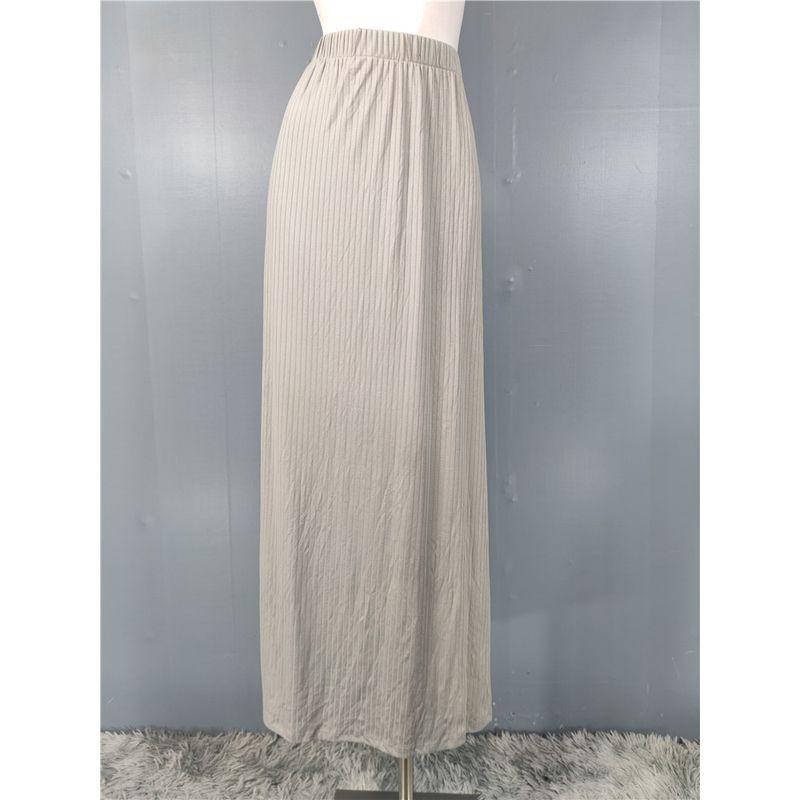 Foreign Trade Order 2025 Spring New High Waist Slimming Print A Word Dark Lines Sheath Slimming Skirt Plus Size