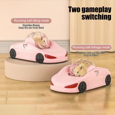 Palla per Corsa per Criceto Veicolo Giocattolo Palla Trasparente Ruota per Esercizio per Criceto Vista a 360 gradi Ruota Silenziosa per Corsa Fitness per Piccoli Animali Domestici