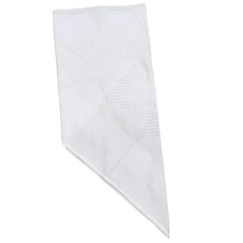 Многофункциональный арабский шарф для любителей культуры, куфия, головной платок, дышащий шарф-шемаг для улицы, пылезащитный белый