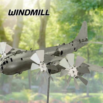 B-29 Super Fortress Windmill, personalizată metal moara de vânt energie eoliană sculptură eoliană avion moara de vânt din fier forjat