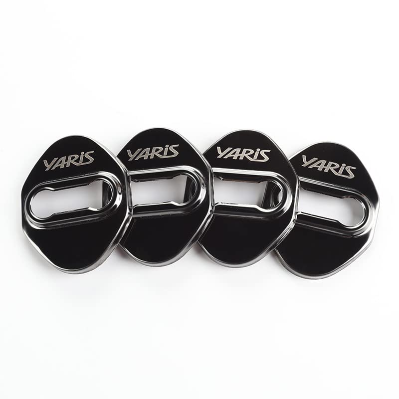 Haoshilianfa Cross Car Door Lock Door Striker Cover for Yaris 210 Series 150 Series 10 Series 15 Series Exclusive Accessories Mirror Stainless Steel