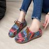 2025 Außenhandel Übergröße Ethno-Stil Schnürschuhe Damen Low-Top Farbe Graffiti Canvas Flachsohle Einzelne Schuhe Explosion